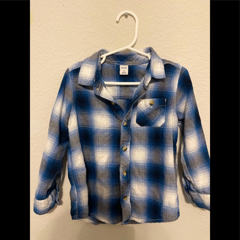 Old navy 100% checkered cotton shirt size 4t